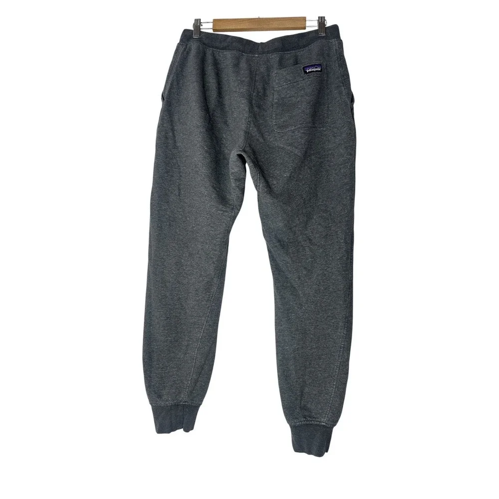 Patagonia Joggers Fleece Sweatpants Men's Medium Gray Pockets Outdoor Stretch